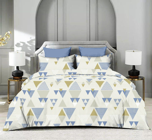 Bonanza Light Geometrical Pure Cotton Bedsheet Set