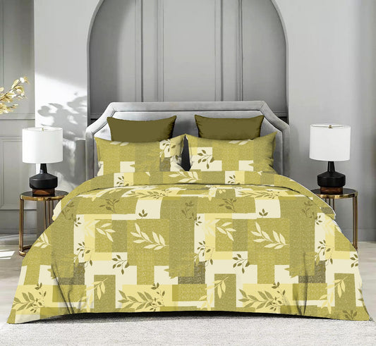 Bonanza Floral Geometric Pure Cotton Bedsheet Set